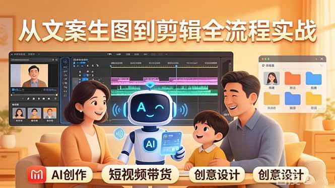 (4.8)原创 AI 剧情短视频带货：AI+家庭剧情+带货广告，从文案生图到剪辑全流程实战